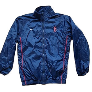 NIKE Boston Red Sox Windbreaker Jacket Zip Front
